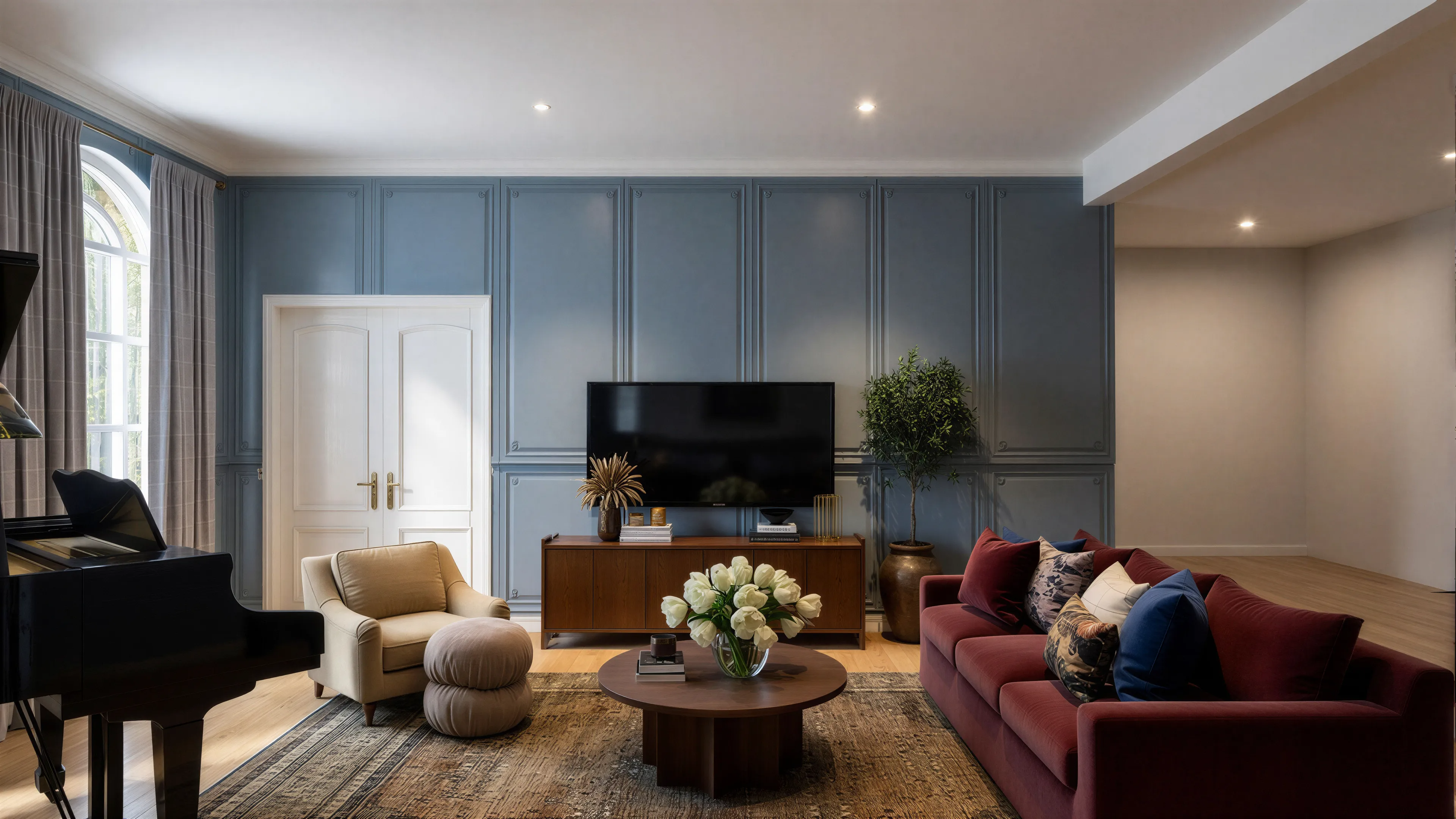 Modern Transitional & Soft Eclectic | Living Room-5