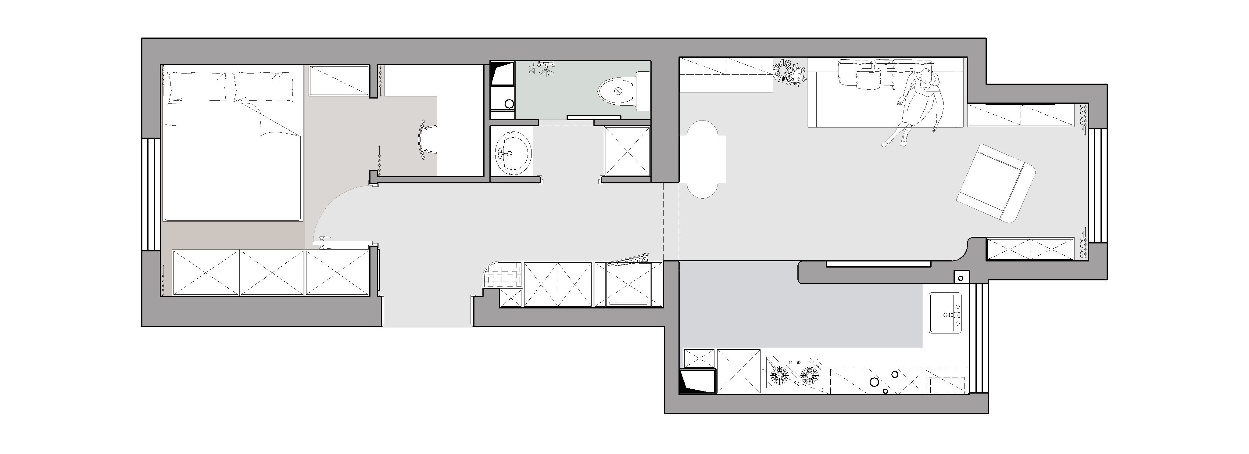 36㎡中古混搭小家装修丨久栖设计-55