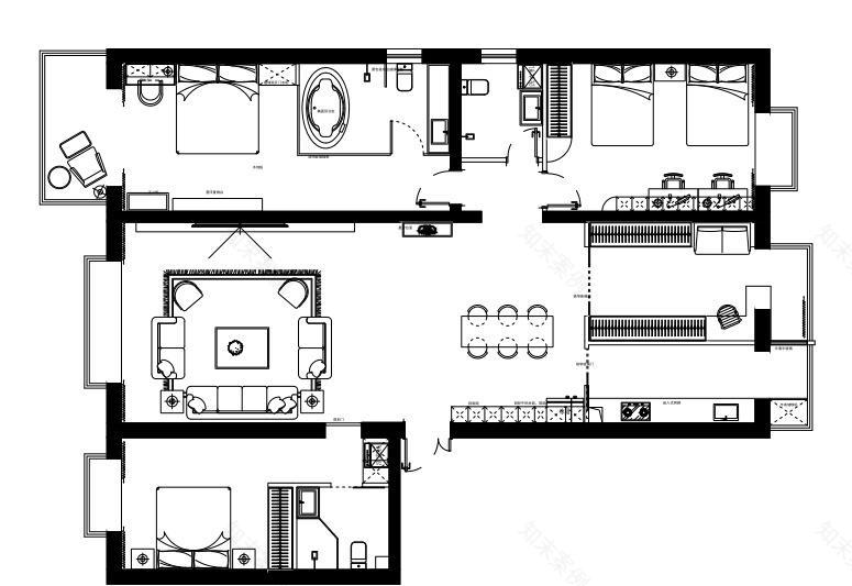 意式简约风二孩家庭的舒适美宅设计-6
