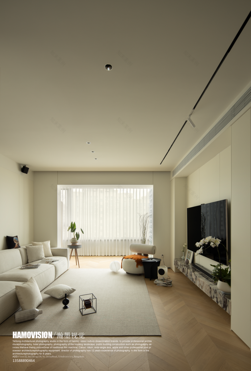 奶油色空间中的极简艺术丨中国上海丨年·演播室-11