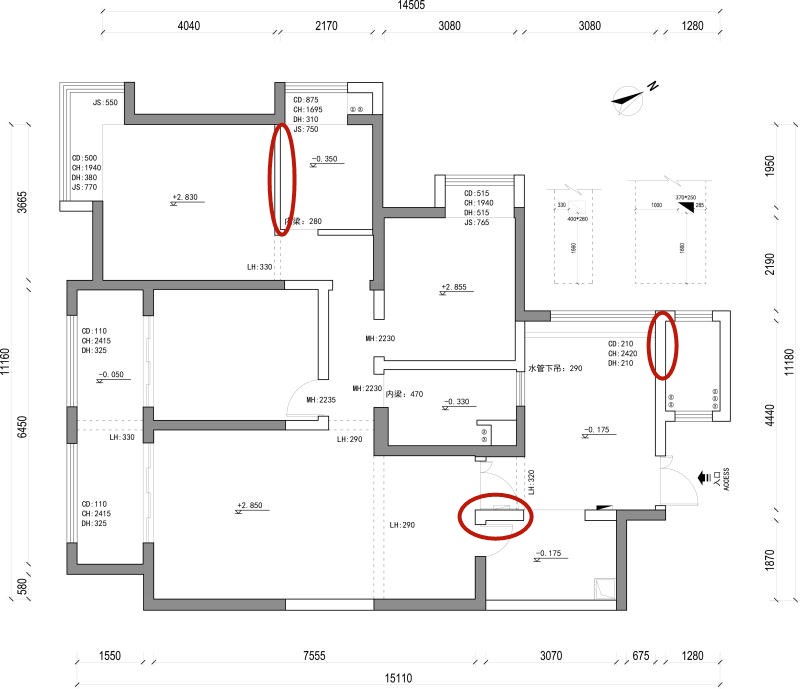 成都三利云锦 135 平米新古典之家 | 精致大气，开放式厨房设计亮点突出-15