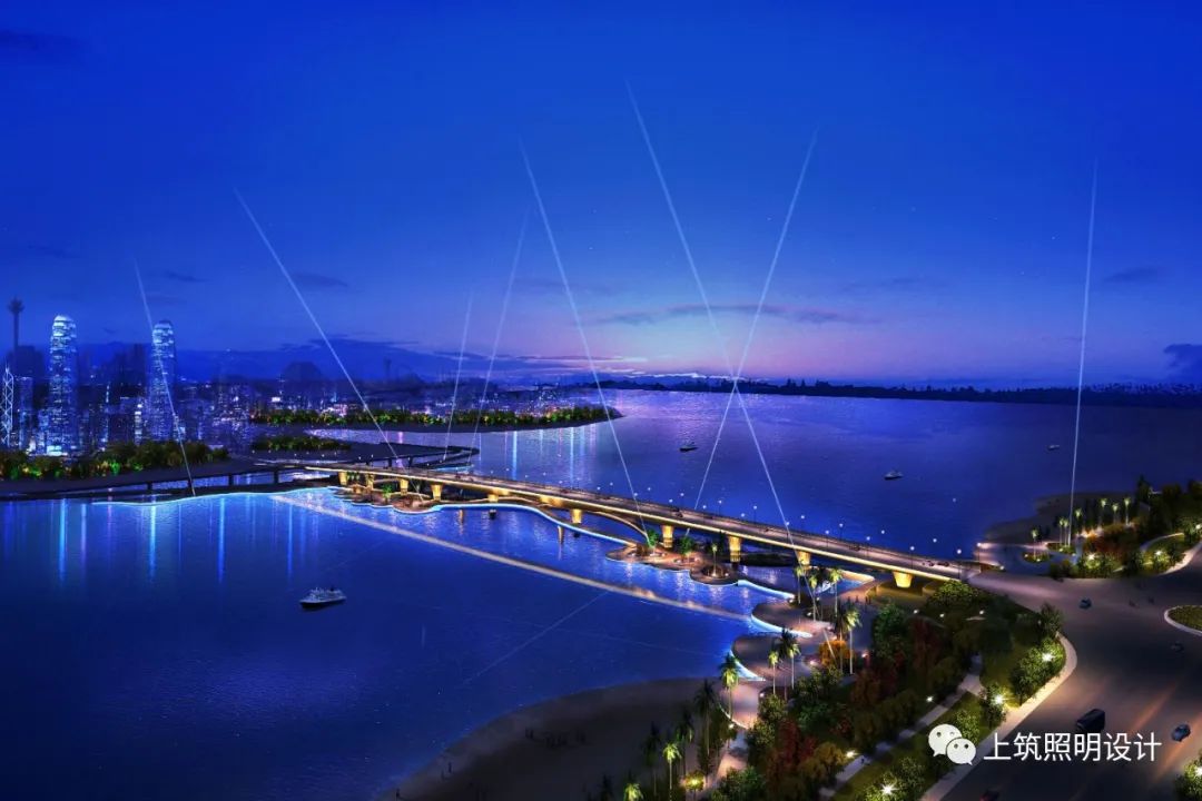 上筑国际照明设计 | 恒大海花岛入岛桥梁 | 浪漫花桥,光影交织-99