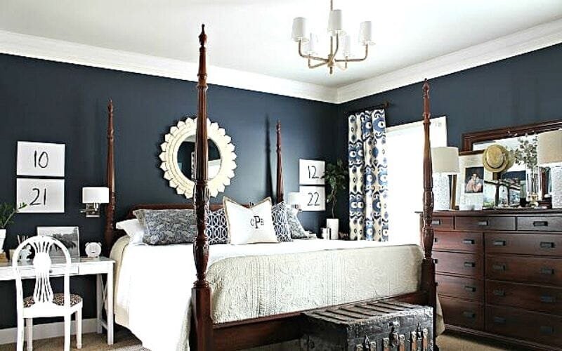 20 Best Two Colour Combination For Bedroom Walls-13