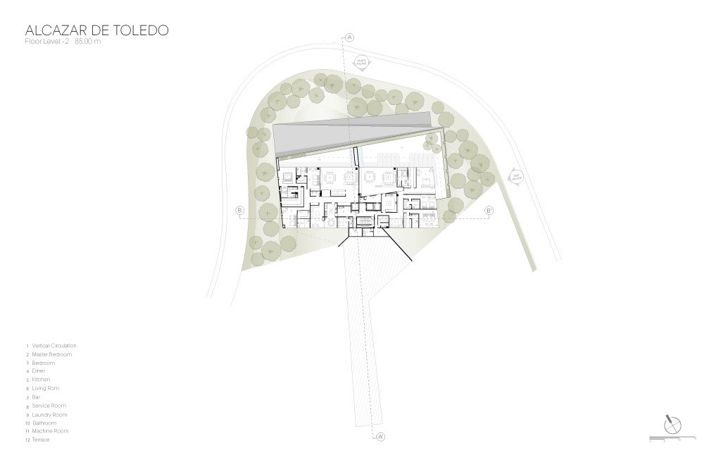 墨西哥城折叠空间豪宅，融入自然的线性设计-28