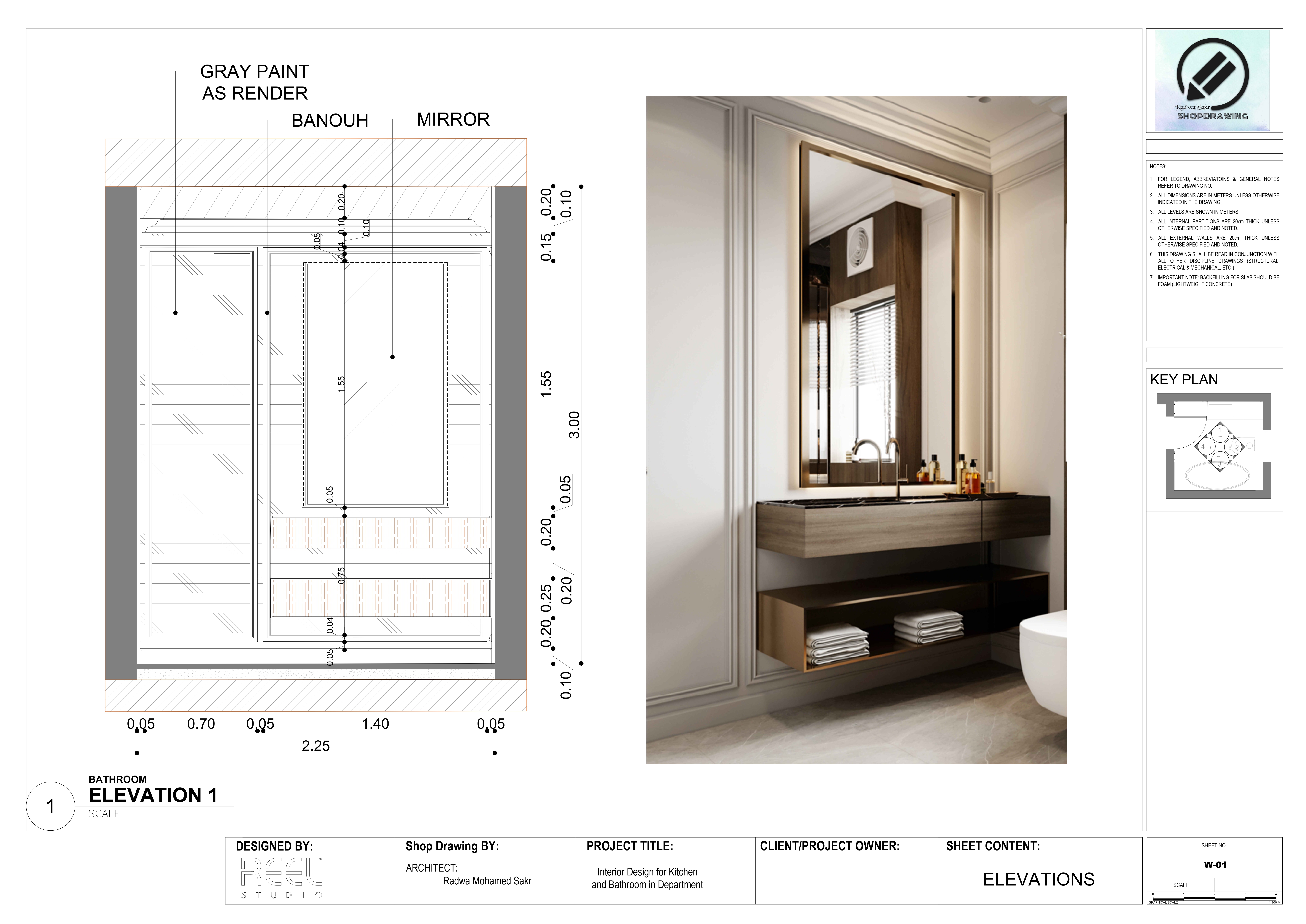 厨房和浴室施工图丨埃及开罗丨Reel Studio-22