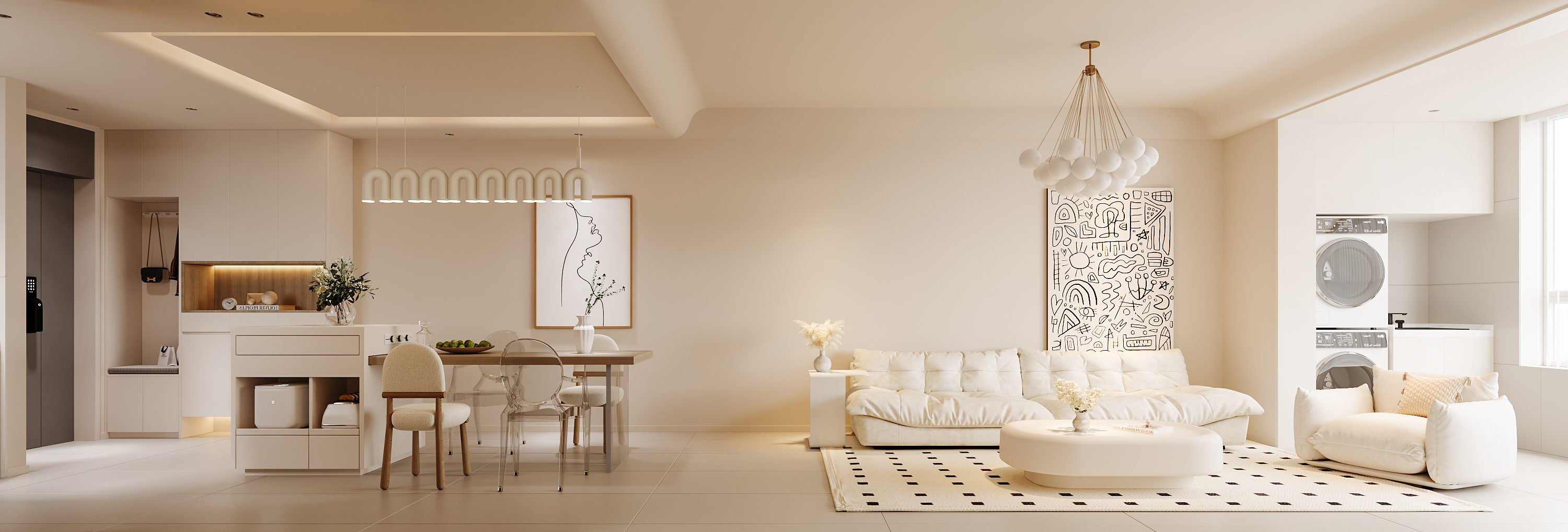 木石效果表现——奶油风家装-2