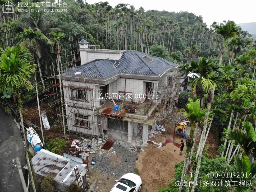 【施工队案例】海南琼海俞家二层欧式别墅施工-12