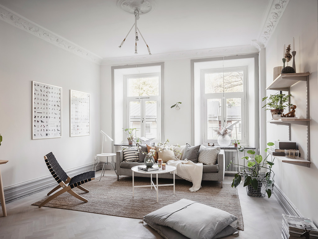 瑞典明亮通风公寓，极简北欧风诠释空间故事-7