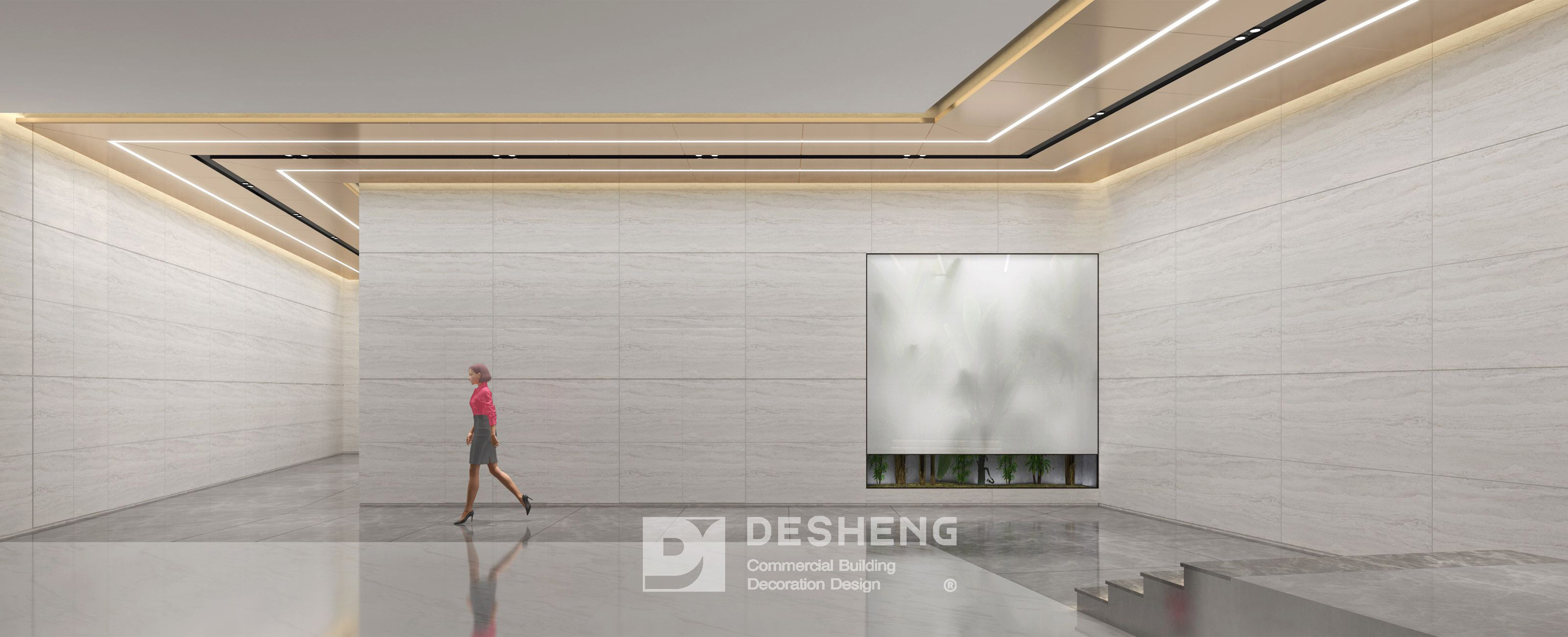 德盛装饰办公室装修案例宝朗实业-0