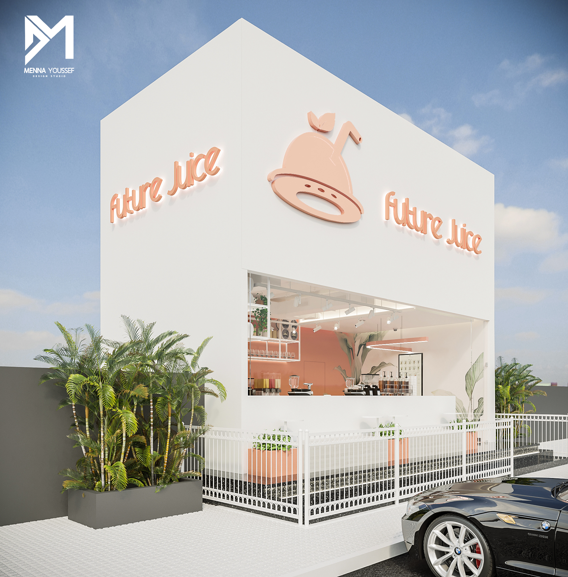 未来果汁咖啡馆丨Menna Youssef Designe Studio-10