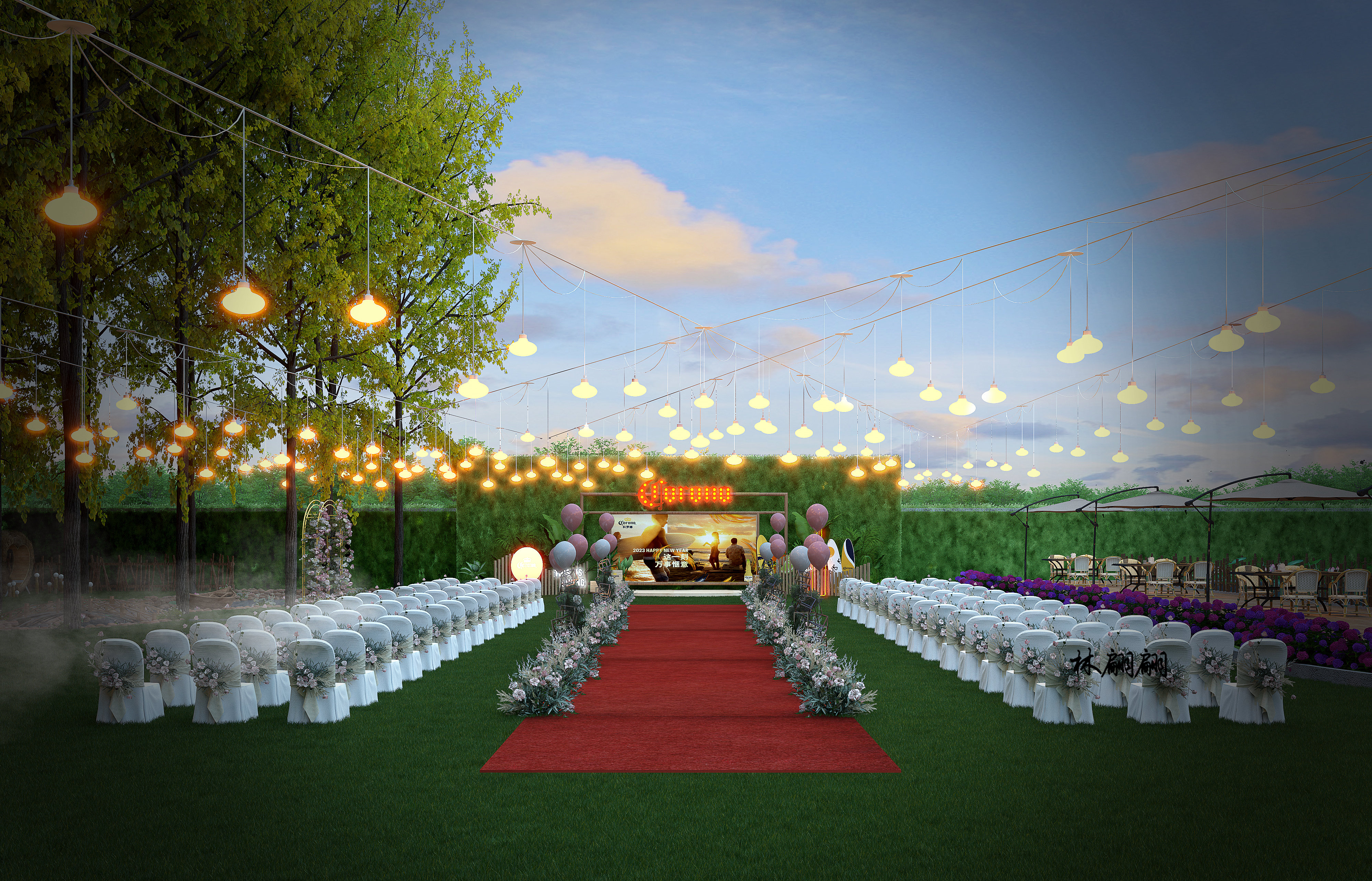 室外效果图|露营风森林美学-8