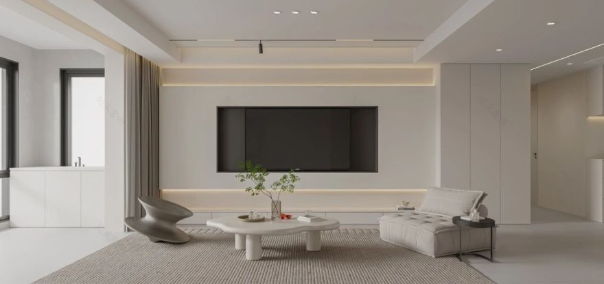 悬浮式电视背景墙设计-49