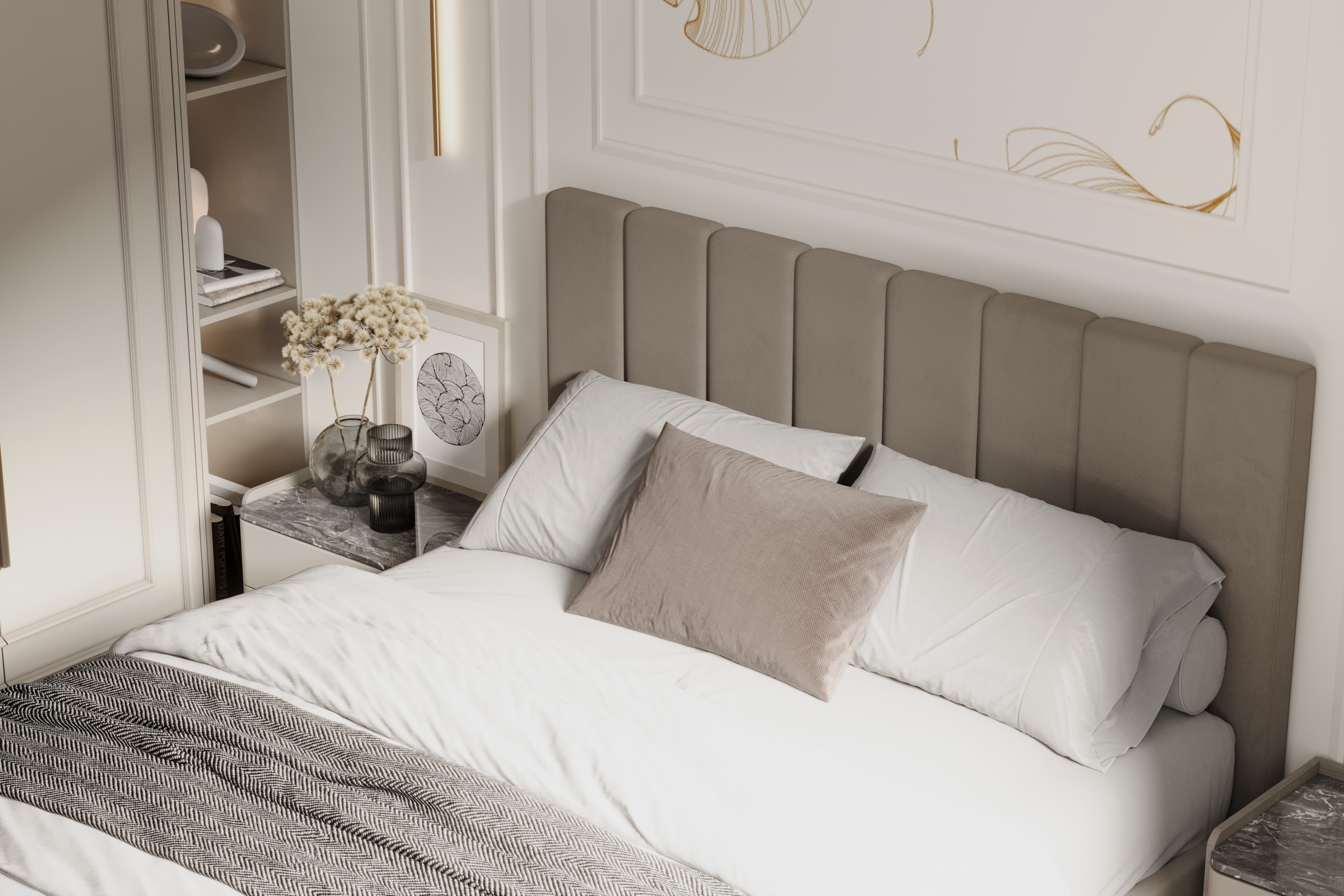 Спальня в светлых тонах-7