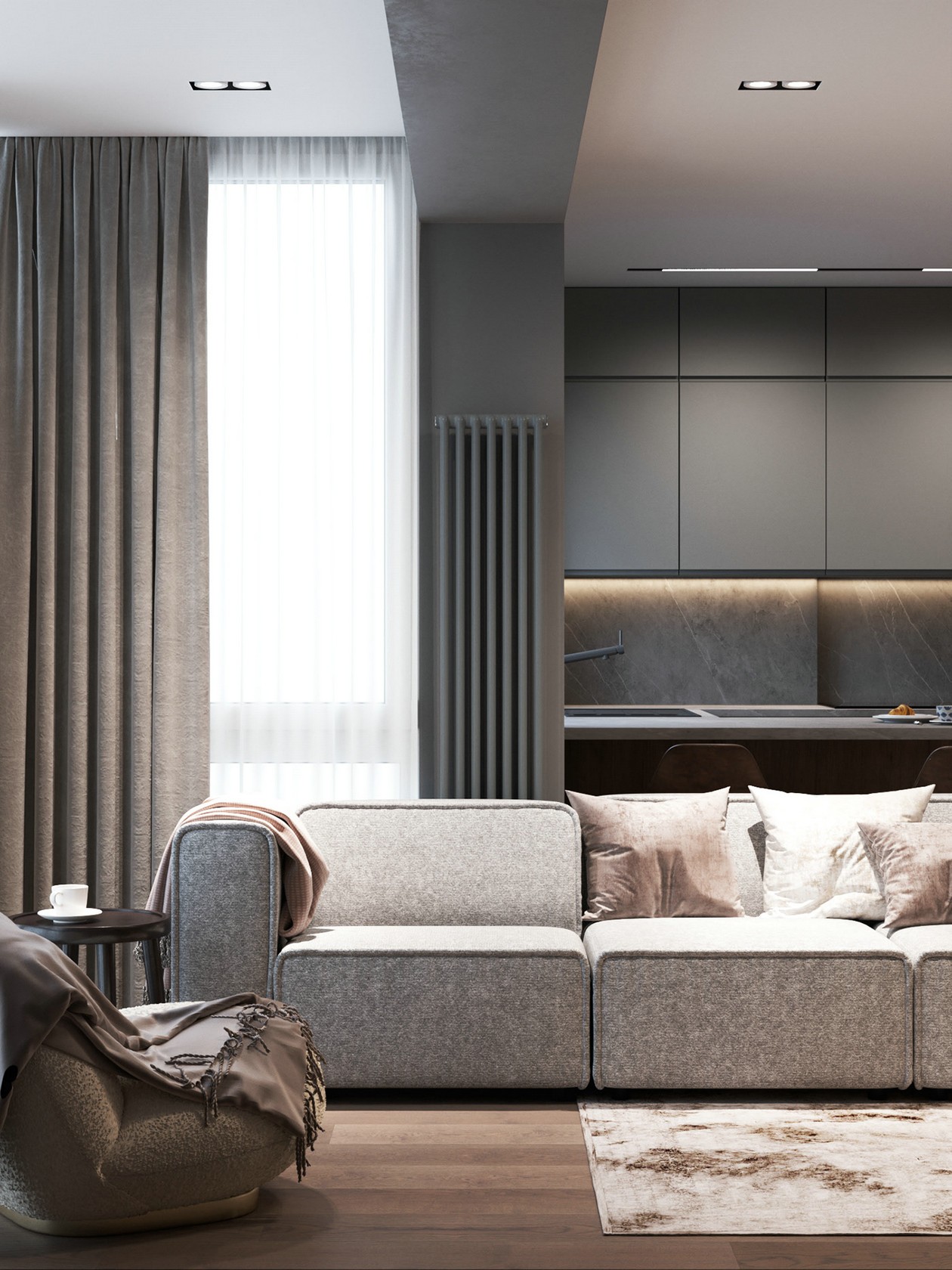 95㎡高级色系空间设计 优雅风韵动人心弦-5