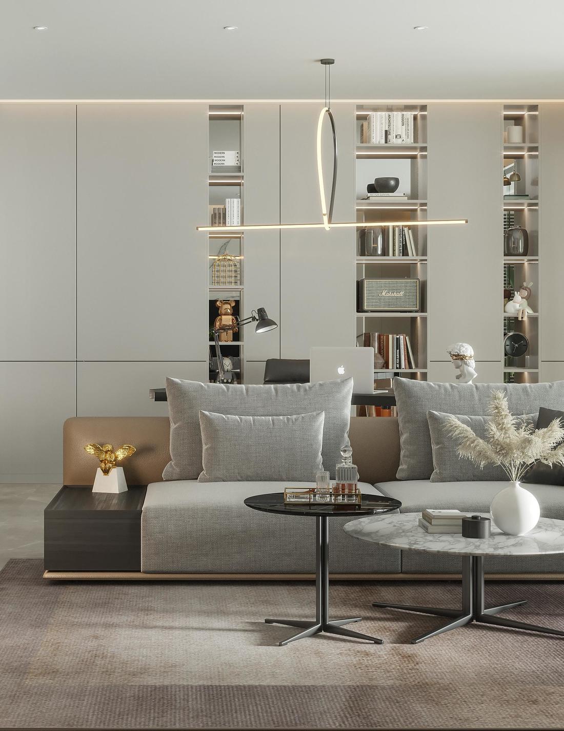 现代轻奢风客厅设计-7