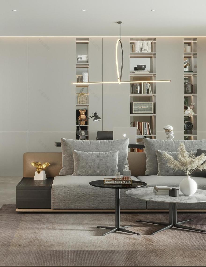 现代轻奢风客厅设计-7