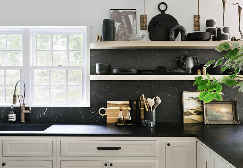 纽约郊区时尚黑白家居设计-11