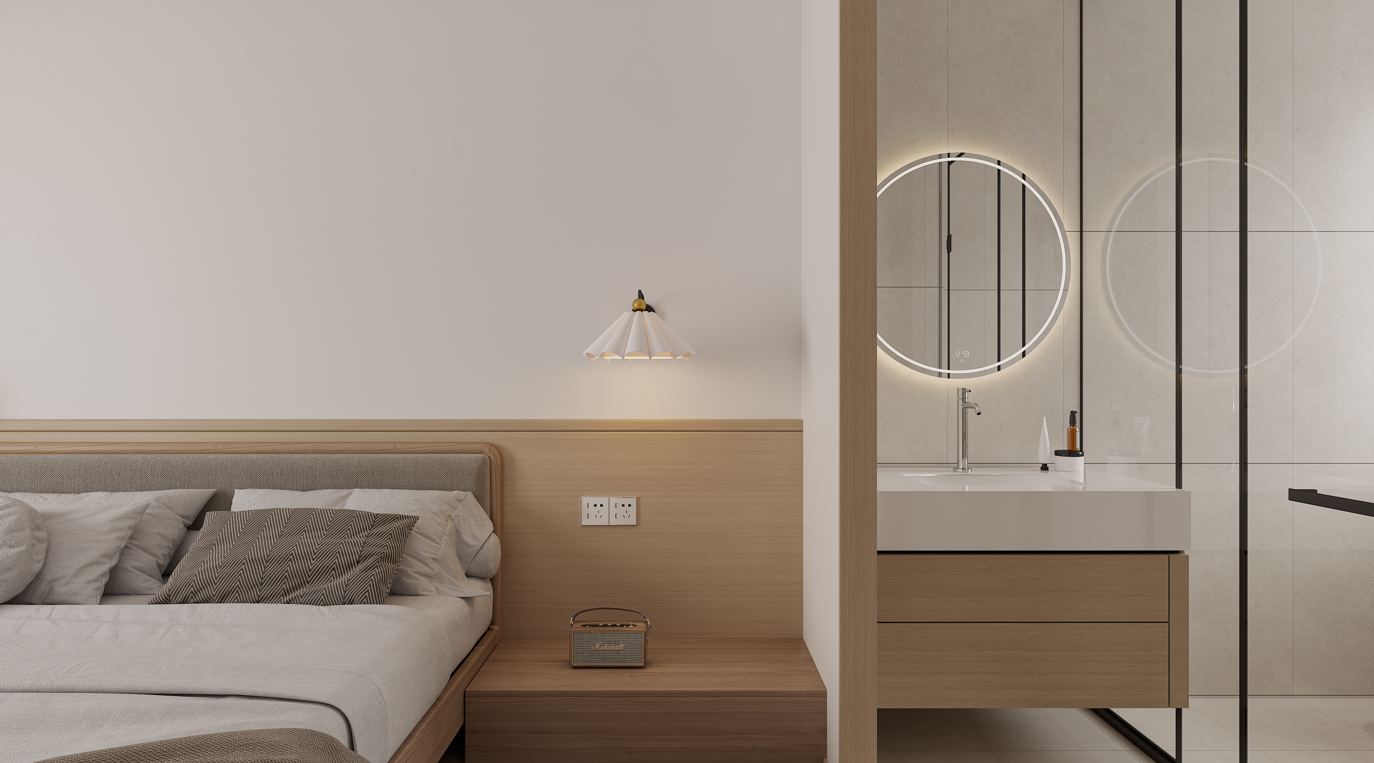 奶油简约小户型-23