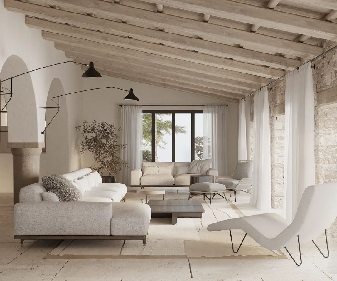 现代米色客厅设计 40 例，时尚元素打造惊艳空间-20