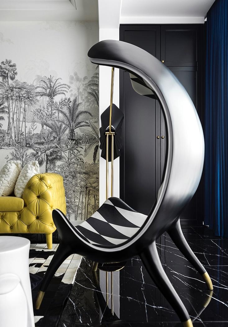 幸福格调平层家居,克莱因蓝帝国黄的时尚盛宴-16