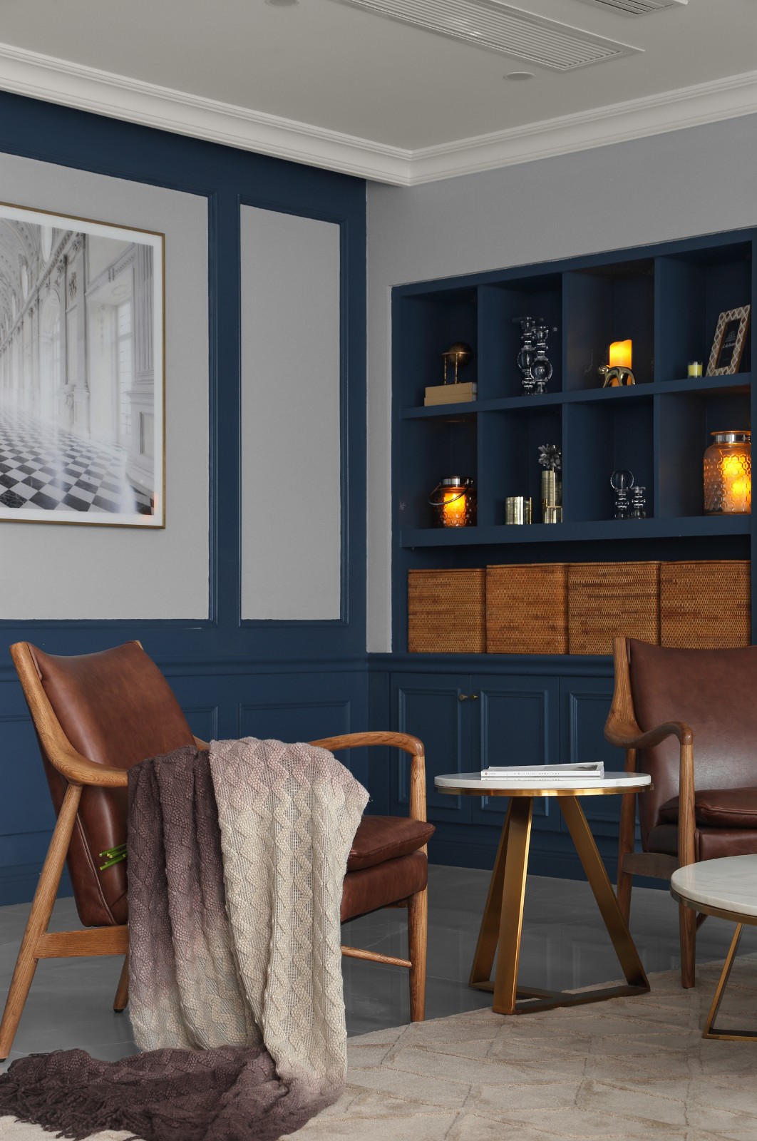 清羽设计 · 成都 178㎡优雅灰蓝家居,打造舒缓港湾氛围-33