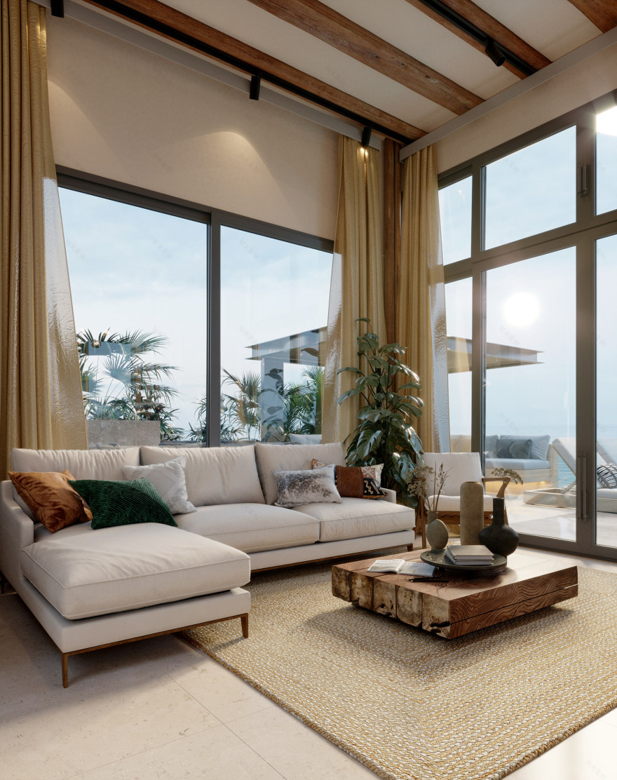 城市波西米亚风格室内-2