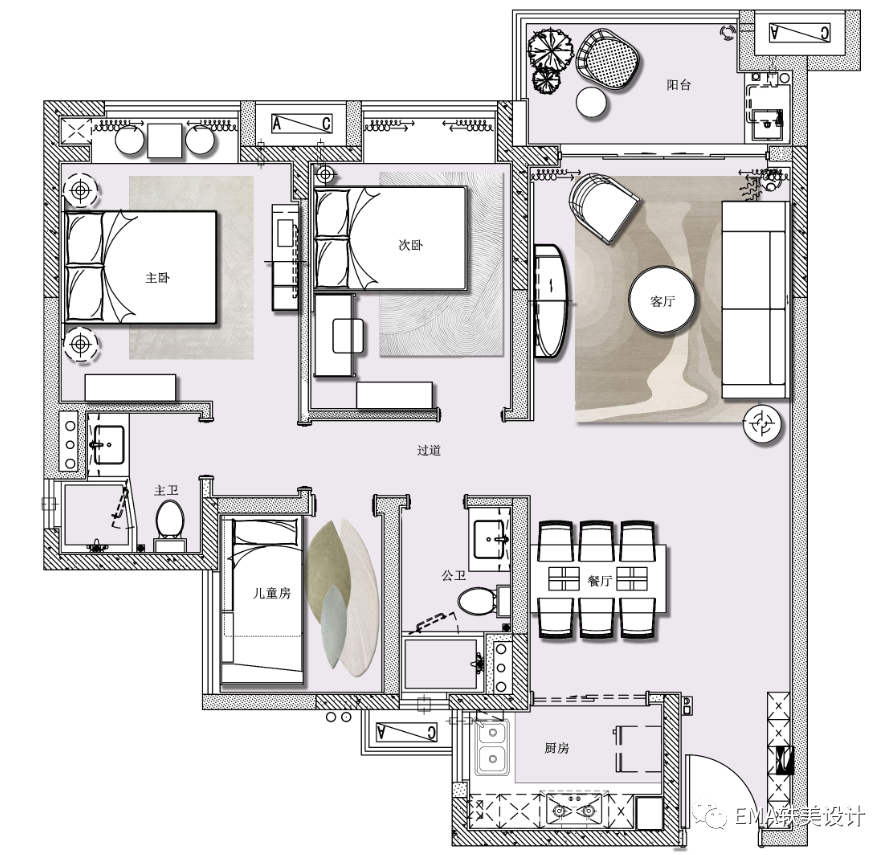 珠海天誉珠海湾样板房丨中国珠海丨EMA轶美设计-64