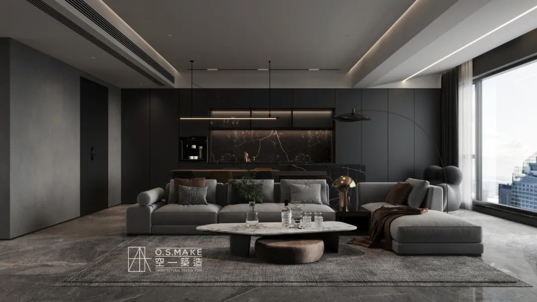 重庆壹号院暗黑风格现代极简设计丨中国重庆丨空一筑造-40