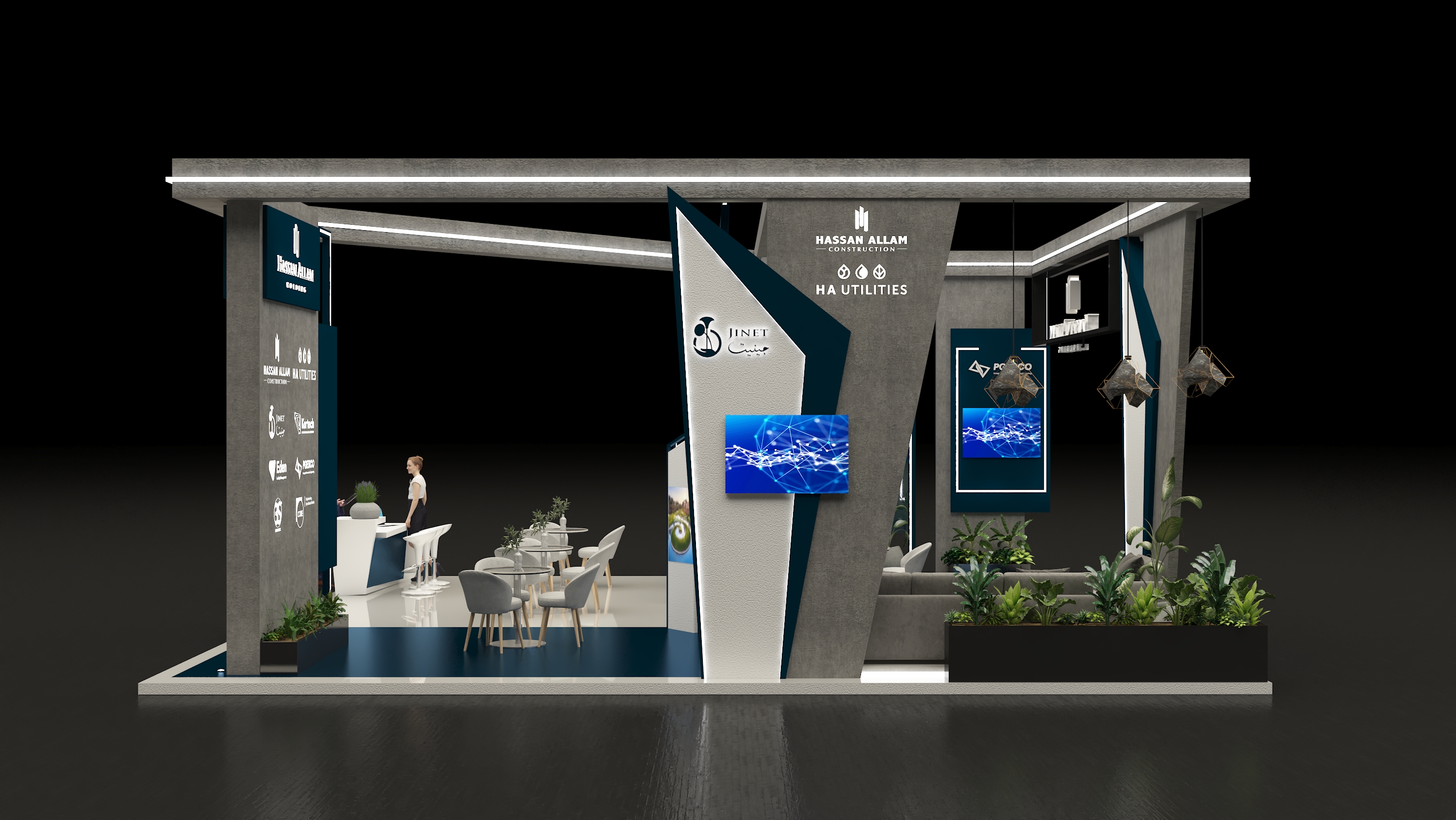 Hassan Allam 展位设计丨沙特阿拉伯丨Zoom Agency-19