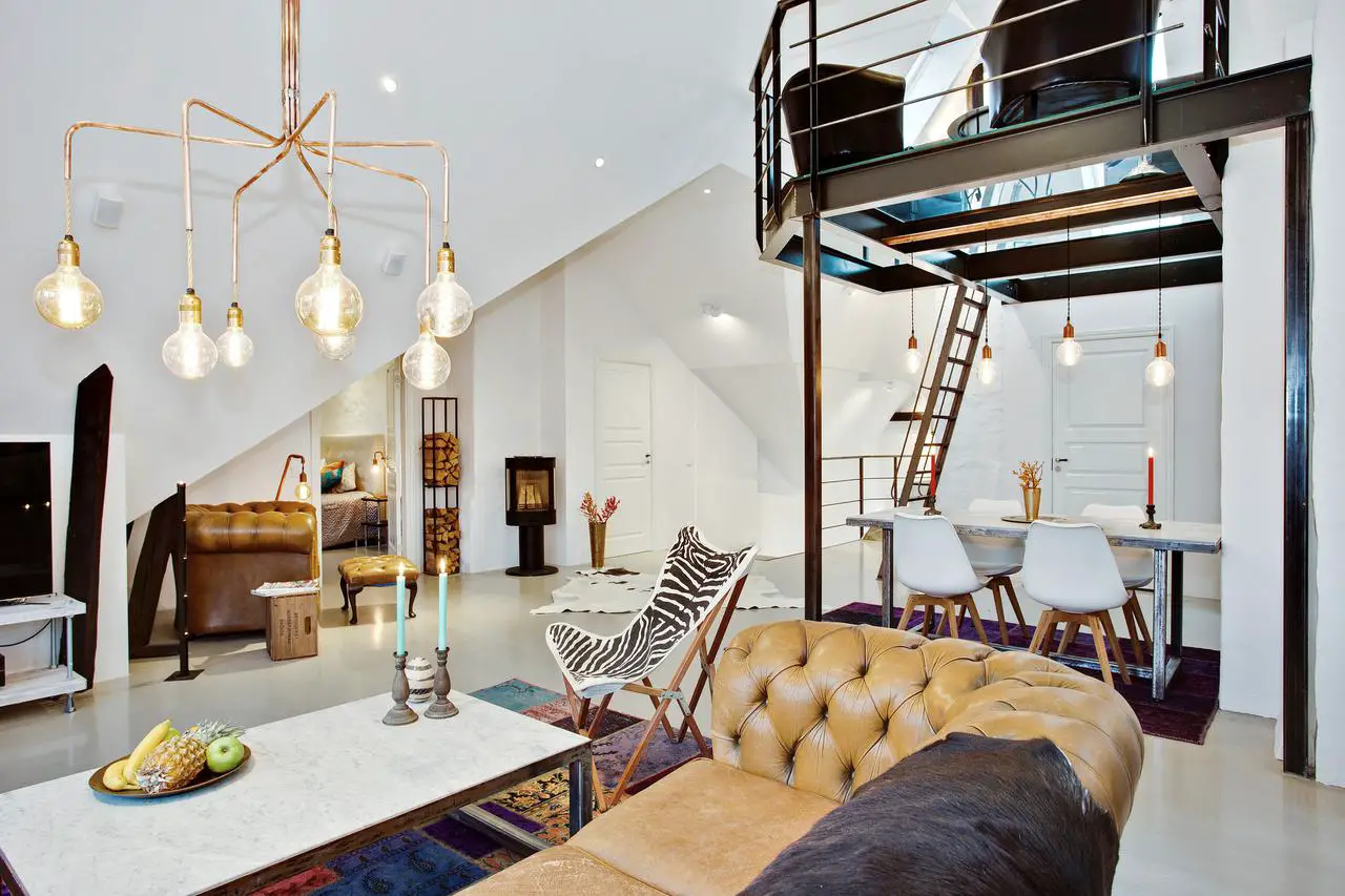 瑞典独特 Loft 设计，玻璃钢 mezzanine 打造惊艳阅读空间-9