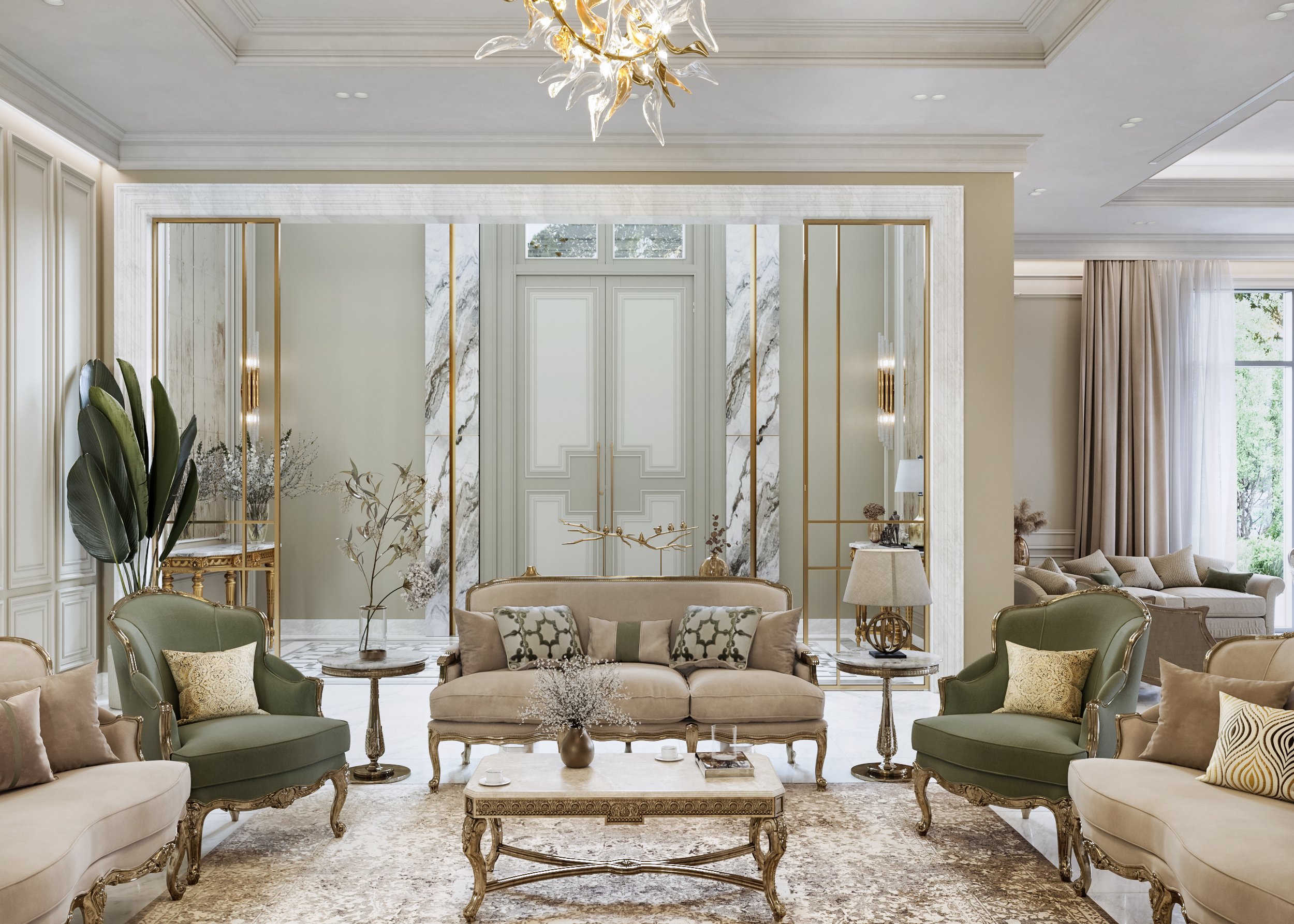 Luxury Classic Reception | Private Villa - UAE-16