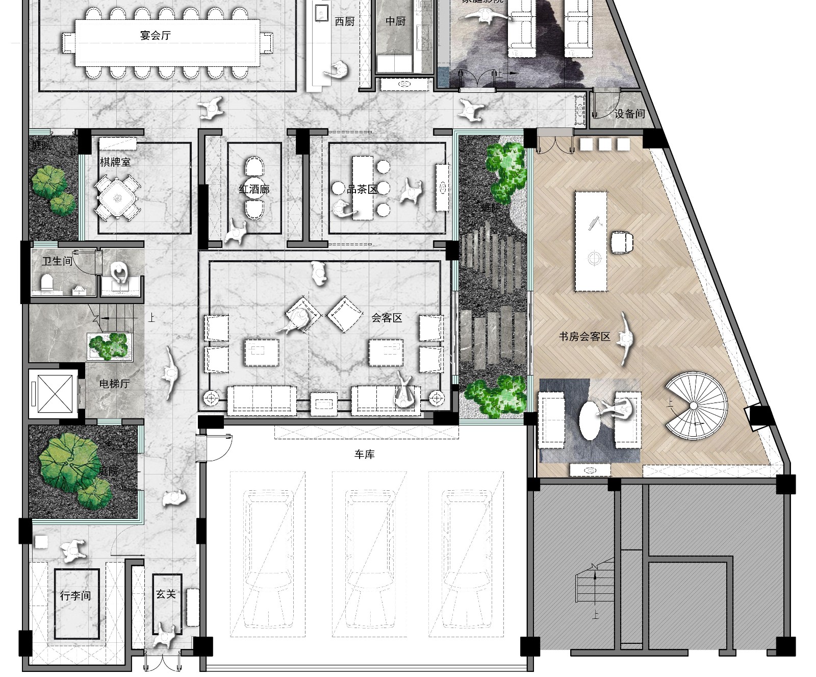 广东佛山信财置业绿岛湖项目合院别墅样板房  INNEST意巢设计-56
