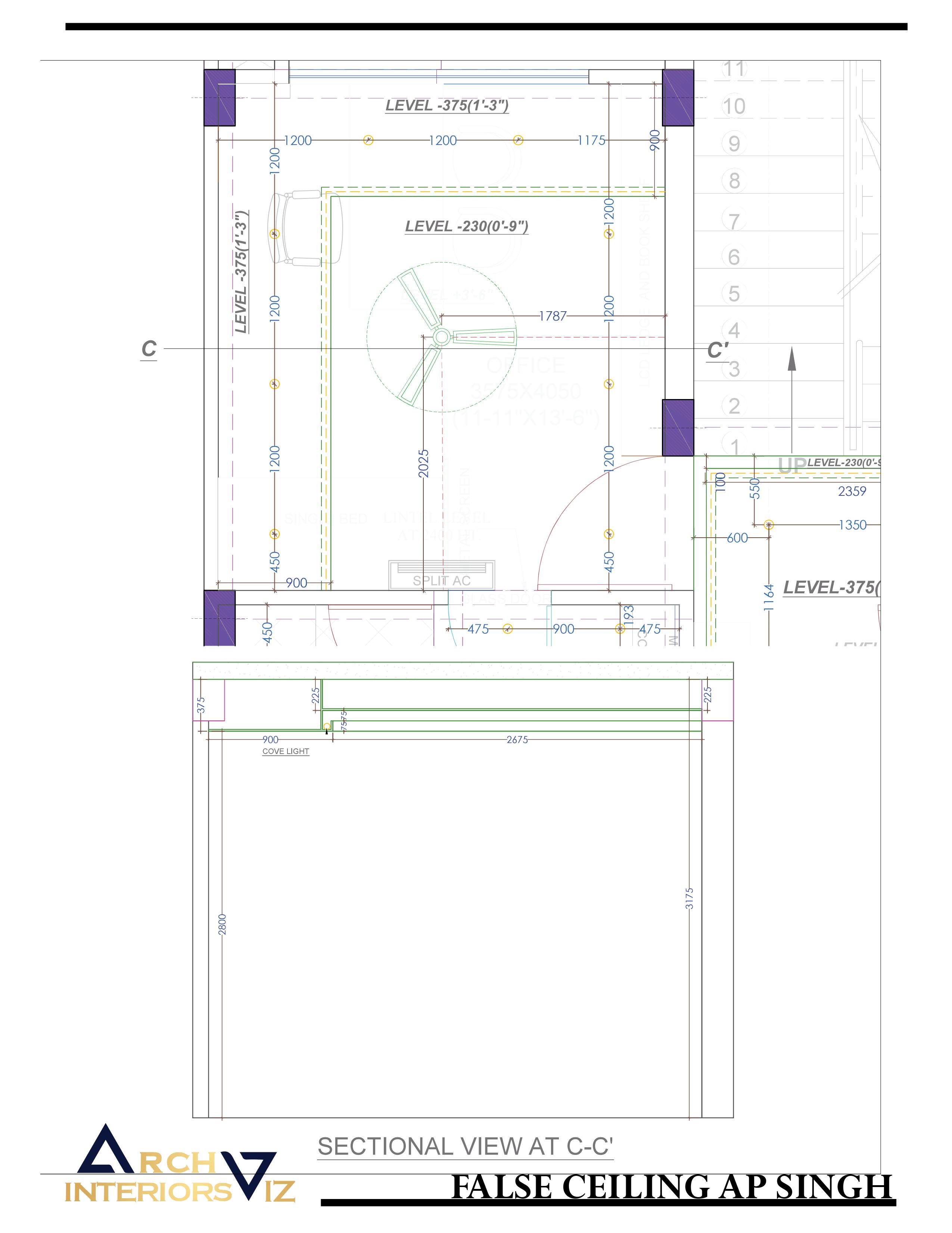 AP SINGH FALSE CEILING-FALSE CEILING PLAN AND SECTIONS-1