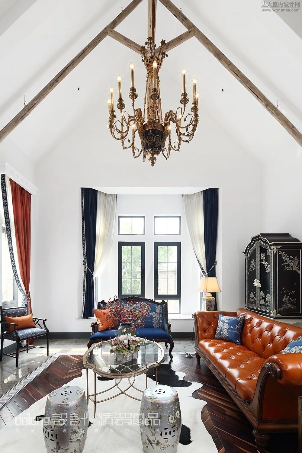 混搭风格独栋别墅设计 | 优雅知性女业主的梦想家园-1