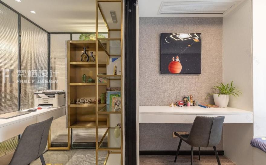 120 平轻奢小资风,主卧书房合并显宽敞-12