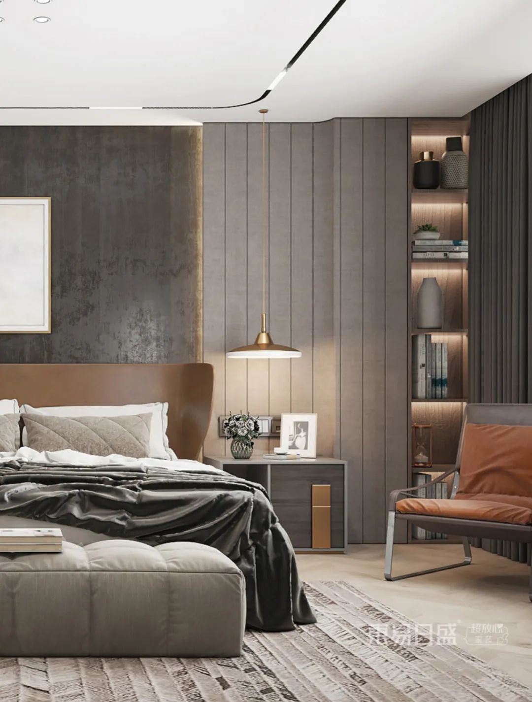 400㎡轻奢灰色私宅,家的乌托邦丨东易日盛-47