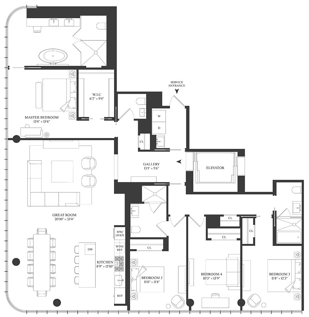伦佐·皮亚诺打造纽约豪华公寓，简约材料展现豪宅艺术美-88