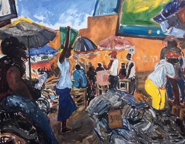 黄建兵非洲油画作品赏析 | 原始与现代的碰撞-17