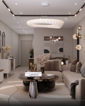 Living Area With Dining Table