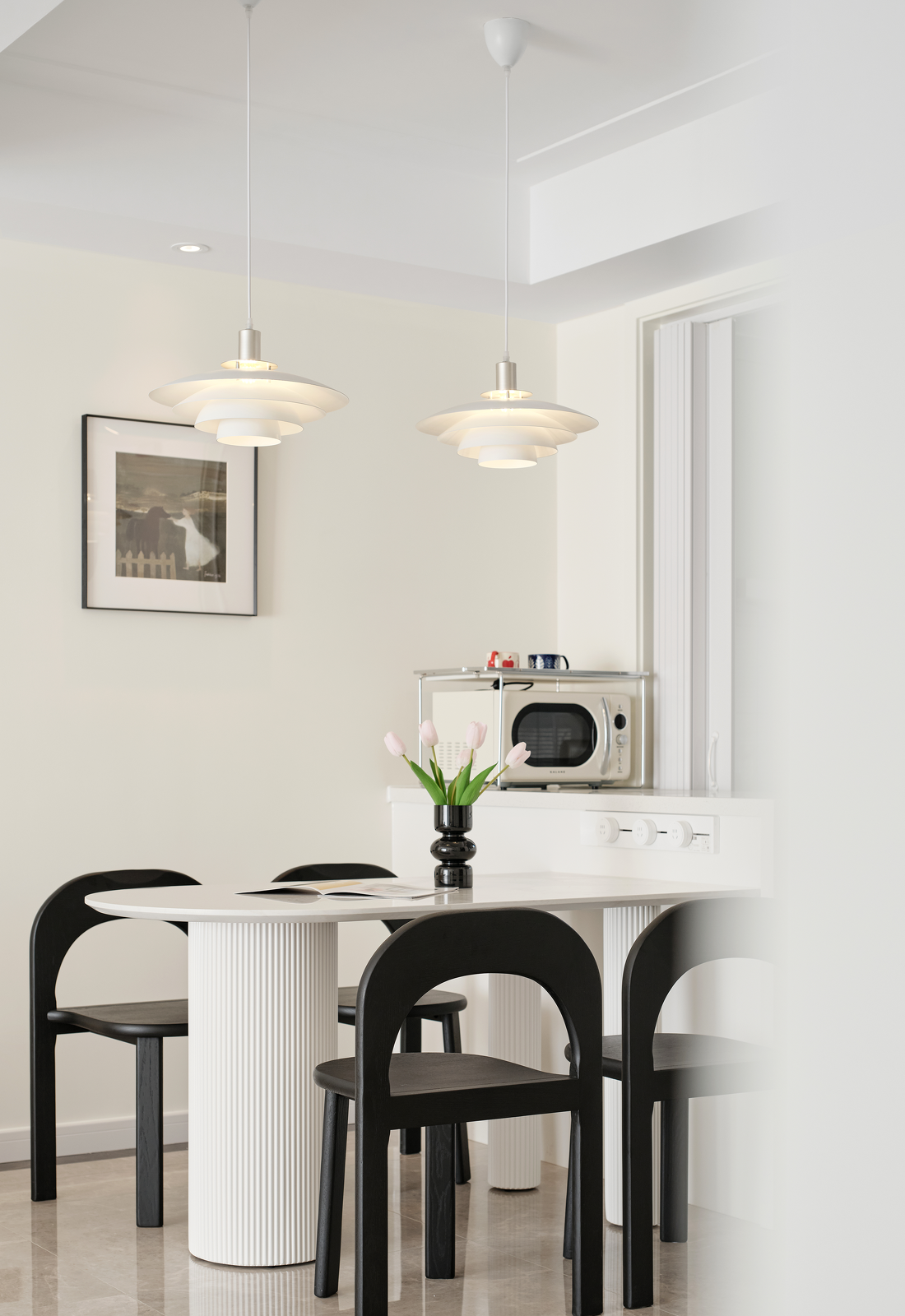 现代奶油风三口之家改造-30