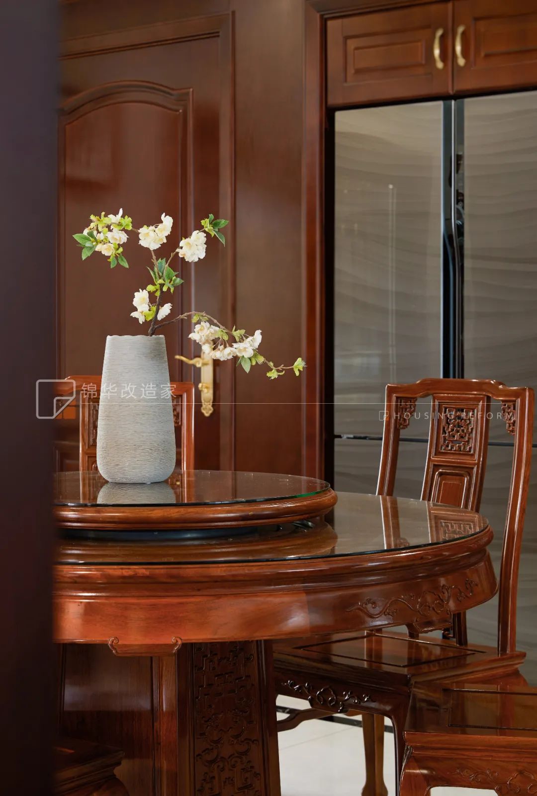 阳光 100 中式养老房 | 新中式风格,红木家具,强大的收纳功能-46