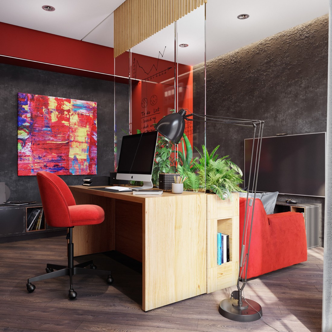 乌克兰 116㎡惊艳红色时尚美宅-40