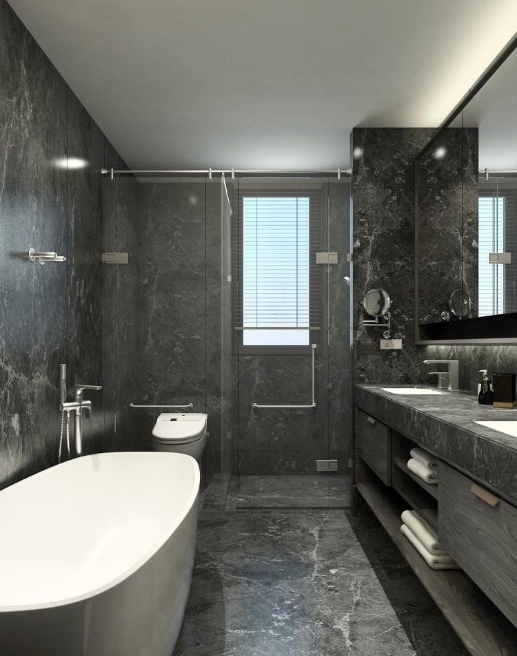 融合南北对流与女性力量的黑灰色系家居设计-49