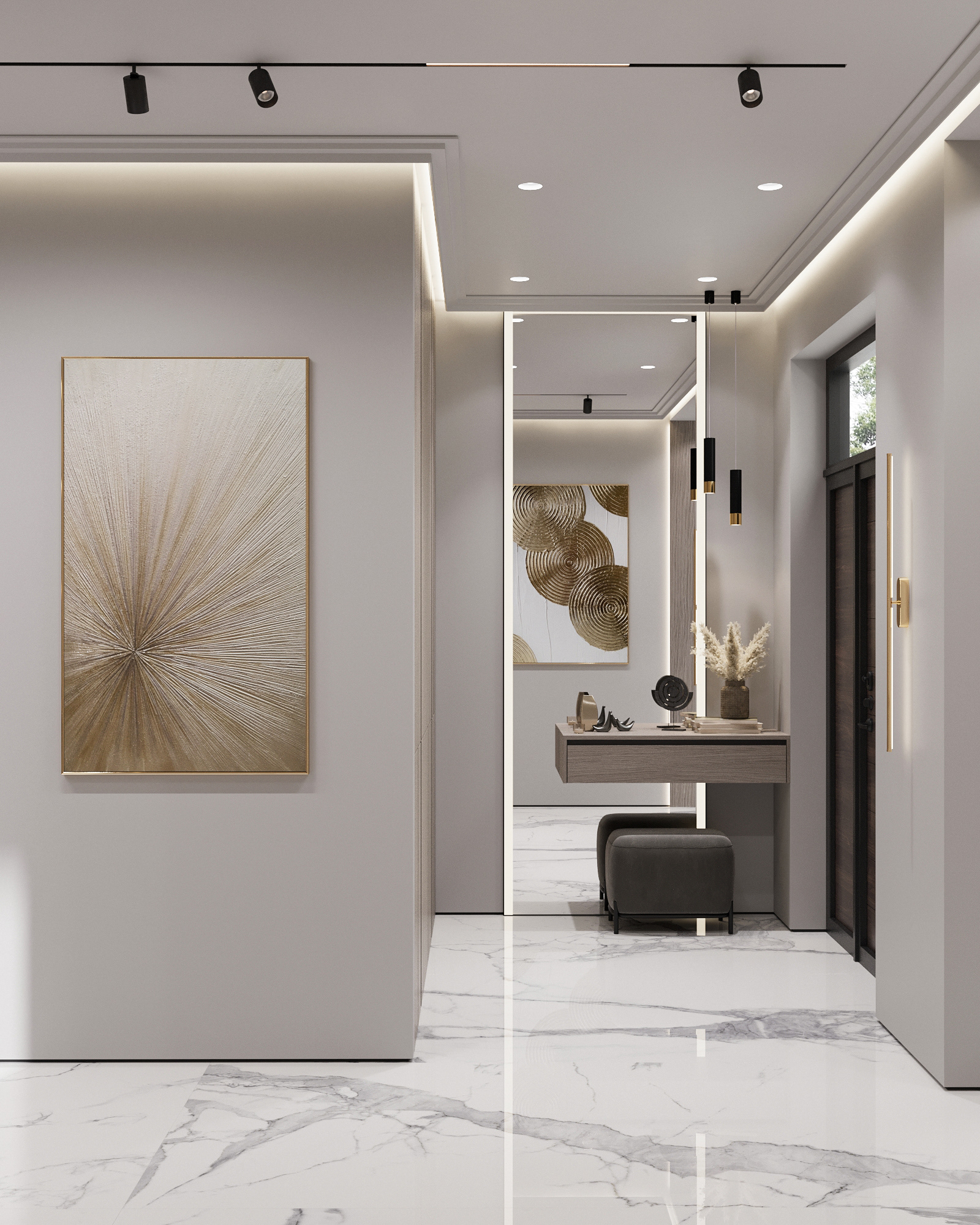 Beige home. Lobby-3