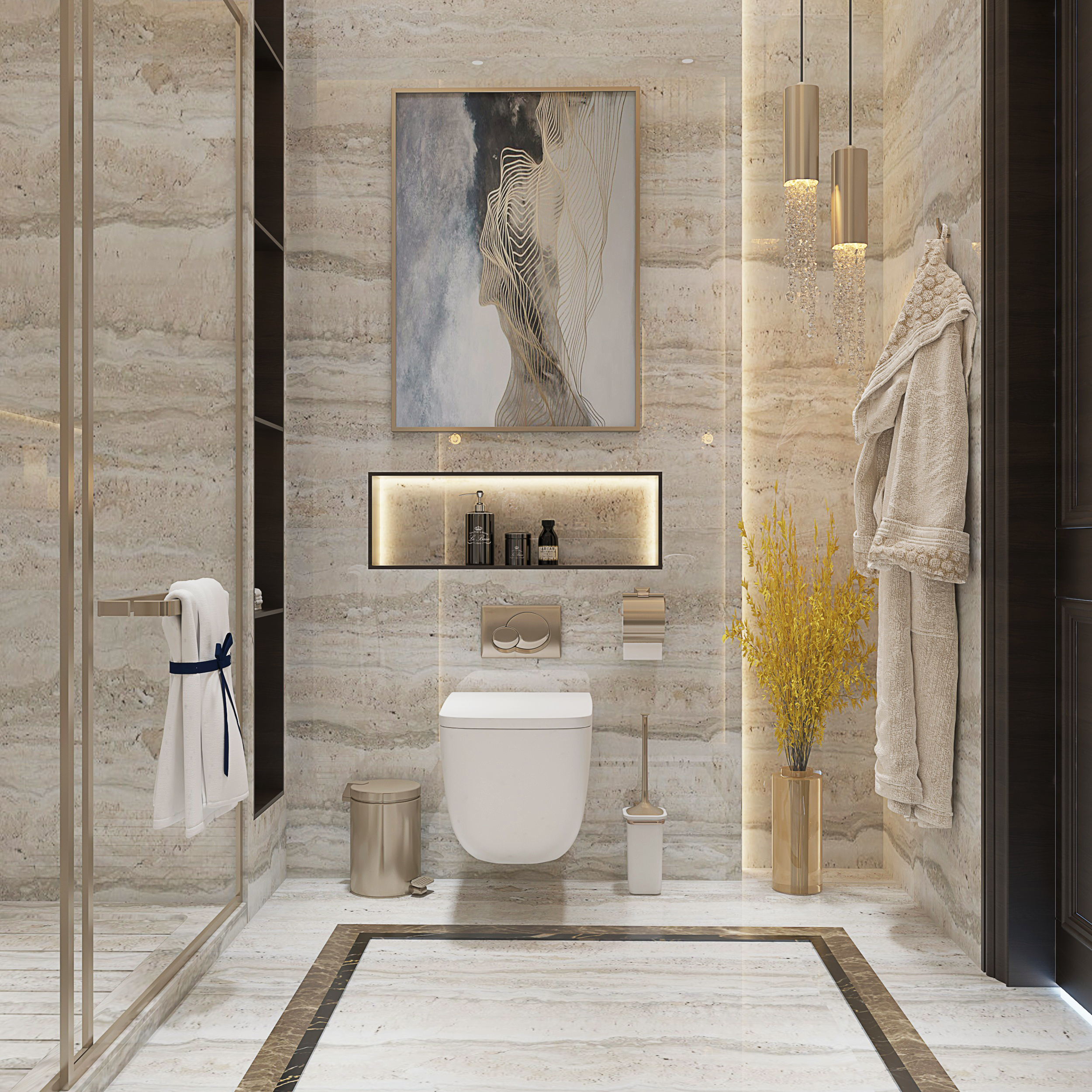 Master Bathroom With Classic Touch-10