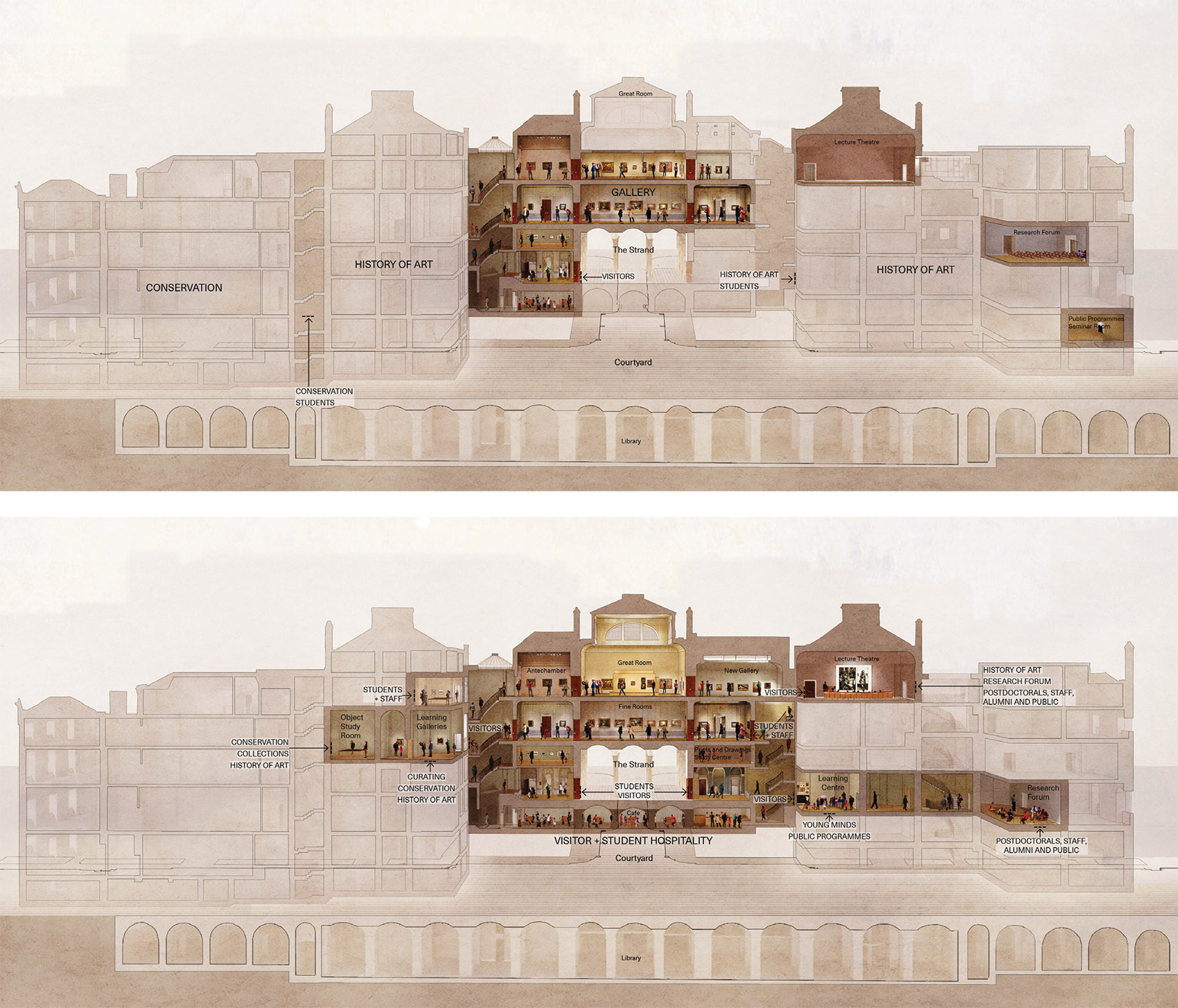 考陶尔德美术馆改造丨英国伦敦丨Witherford Watson Mann Architects-7