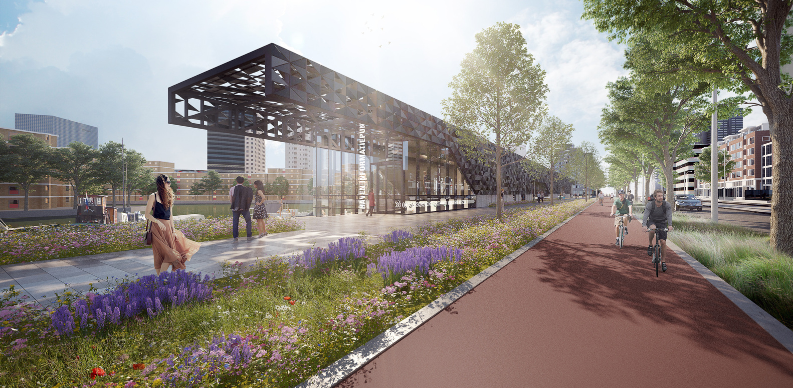 New Pavilion in Rotterdams Leuvehaven Port Brings High-5