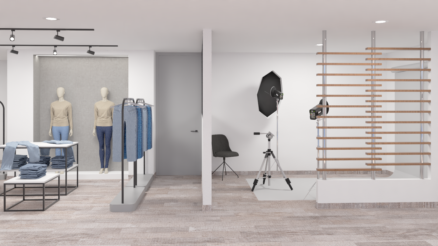 Interior design proposal, Jeans fabric offices+Showroom-8