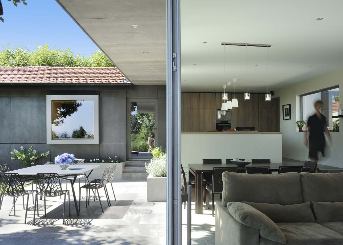 Caluire当代木结构及Viroc板扩建住宅项目丨法国丨MTU  Dank Architectes-13