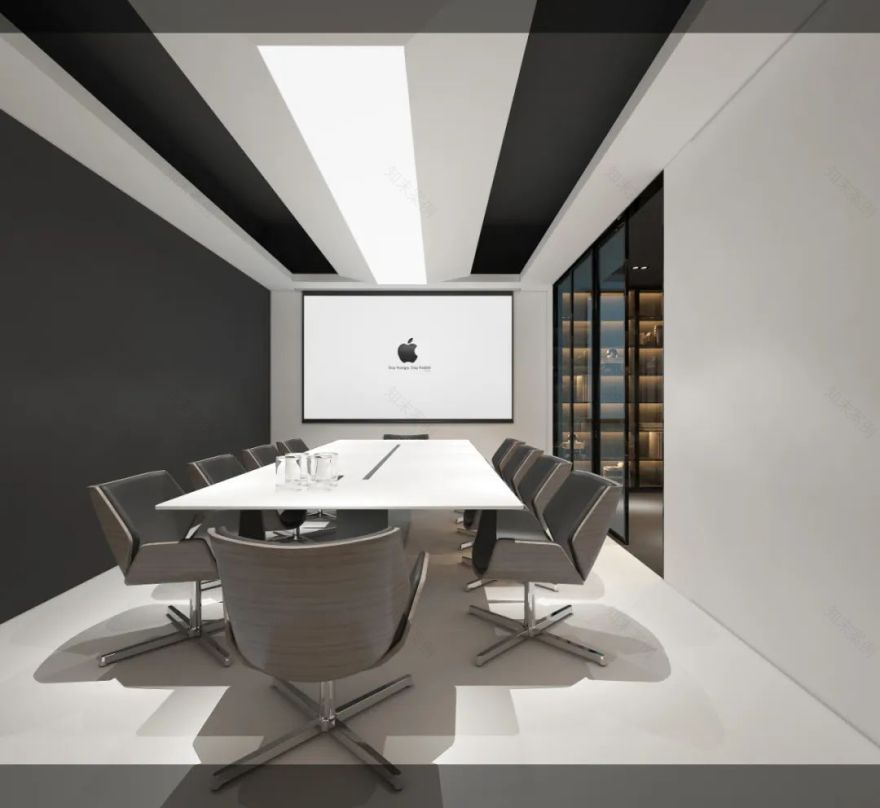 白盒纸办公空间 | 冷色艺术的办公设计-18